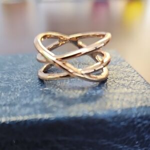 Elegant Rose Gold-Tone Women's Ring